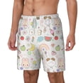 thumbnail image 1 of Goofa Summer Rabbit Printed Men's Swim Trunks Board Shorts Quick Dry Mens Swimming Trunks with Compression Liner,Breathable Fit Hawaii Beach Shorts-3X-Large, 1 of 9