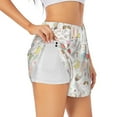 thumbnail image 1 of Goofa Summer Rabbit Printed Women 2 in 1 Running Shorts,Quick Dry Athletic Workout Shorts,High Waisted Athletic Shorts with Liner Pockets-X-Large, 1 of 9