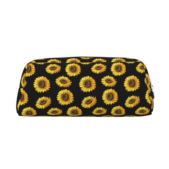 Goofa Sunflower (2) Pattern Leather Pencil Case, Pencil Pouch, Pencil Bag, Pen Case, Pen Pouch, Pen Bag, Pencil Pouches, Pencil Bags,College Pencil Case