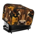 thumbnail image 1 of Goofa Sunflower Butterfly Cow Print Toaster Cover 4 Slice, Four Slice Bread Machine Cover Quilted Toaster Covers Bread Maker Cover Kitchen Appliance Cover, 1 of 7