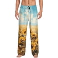 thumbnail image 1 of Goofa Sunflower Field Bliss Pattern Printed Soft Pajama Pants for Men, Wide Leg Comfy Casual Lounge Yoga Pants-XX-Large, 1 of 9