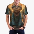 thumbnail image 1 of Goofa Sunflower Meditating Cat Print Mens Polo Shirts Quick Dry Short Sleeve Golf T Shirt Performance Moisture Wicking Casual Workout-3X-Large, 1 of 6
