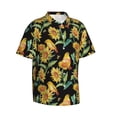 thumbnail image 1 of Goofa Sunflowers And Bird Hawaiian Shirt for Men, Unisex Summer Beach Casual Short Sleeve Button Down Shirts,Aloha Tropical Floral print shirt-Small, 1 of 9