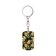 thumbnail image 1 of Goofa Sunflowers And Bird Printed Rectangular Metal Keychain Bag Charm Floral Charm for Purse Keys Metal Keyring Gift for Women Accessories, 1 of 7