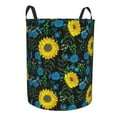 thumbnail image 1 of Goofa Sunflowers And Blue Flower Printed Circular Hamper,Laundry Basket with Handles,Storage Baskets Foldable,Large Capacity Laundry Hamper-Small, 1 of 8