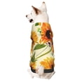 thumbnail image 1 of Goofa Sunflowers And Butterflies Pattern Small Dog Sweater Hoodies Pet Grey Hooded Soft Fleece Sweatshirts with Pocket Fall Winter Puppy Cat Sweaters Warm Clothes-X-Small, 1 of 8