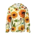 thumbnail image 1 of Goofa Sunflowers And Butterflies Printed Women's UPF 50+ Sun Protection Hoodie Jacket Lightweight Long Sleeve Sun Shirt for Women with Pocket Hiking Outdoor-Medium, 1 of 9
