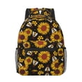 thumbnail image 1 of Goofa Sunflowers And Bww Pattern Comfortable Student Backpack - Ergonomic Design, Durable, Water-Resistant, Multi-Compartment,Travel, and Outdoor Activities, 1 of 5