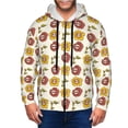 thumbnail image 1 of Goofa Sunflowers And Skull Pattern Mens Full-zip Hoodie, Zip-up Pullover Hooded Sweatshirt, Kangaroo Pocket Hoodie Ideal for Daily Wear, Travel, and Home-XX-Large, 1 of 5