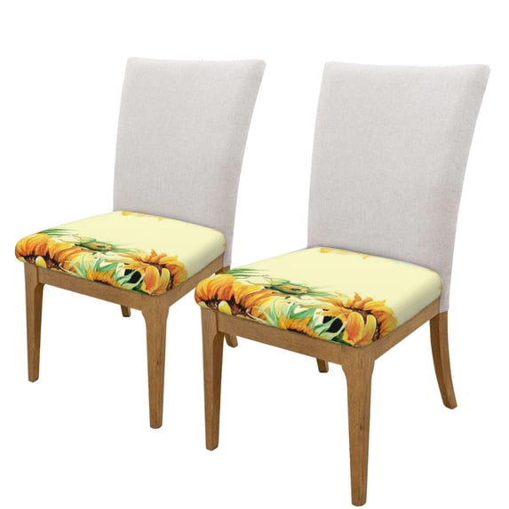 Goofa Sunflowers On A Yellow Background Printed Couch Cushion Covers,Soft and Durable Throw Pillow Case , Floral Sofa Magic Sofa Stretch Cushion Couch Covers Washable