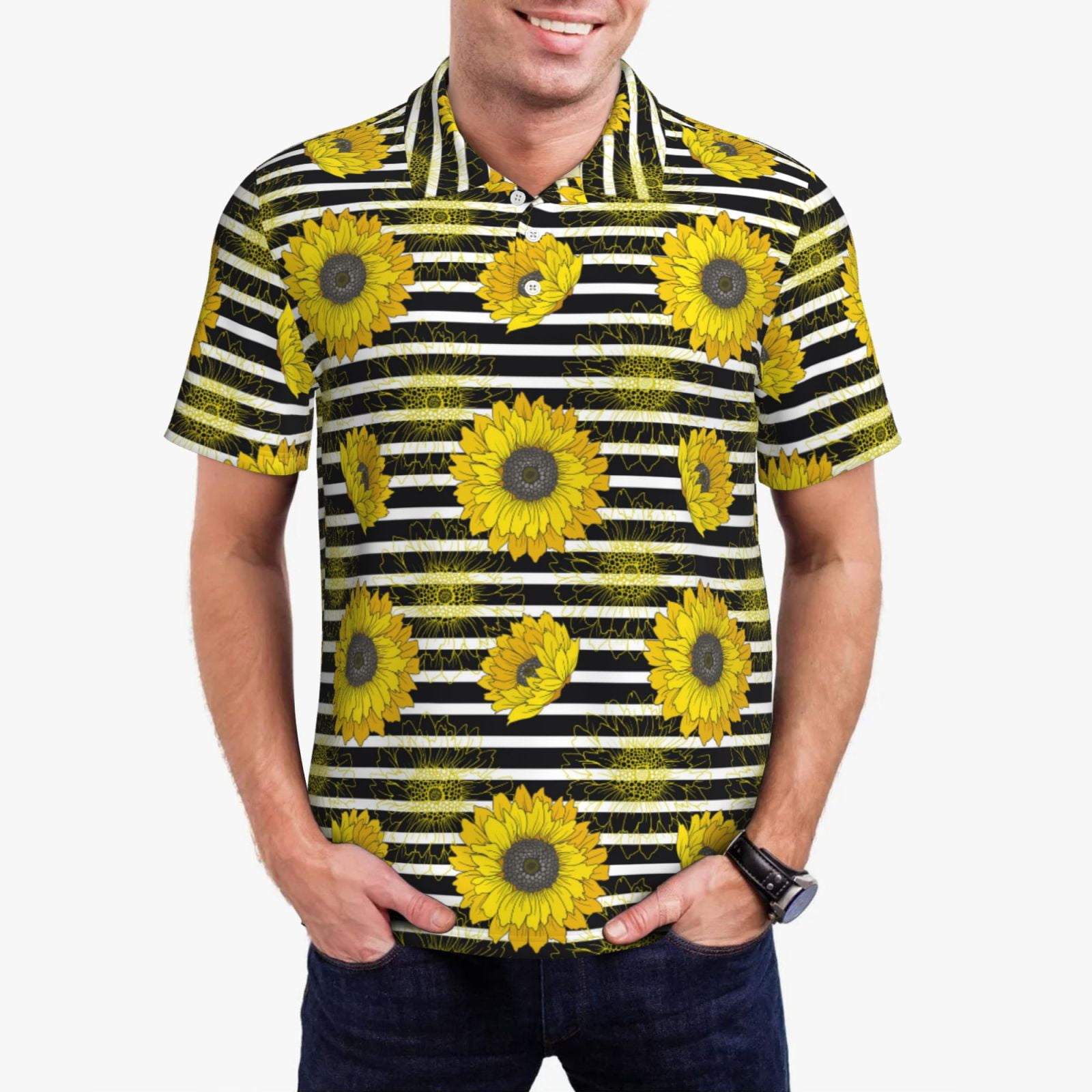 Sunflower Black Cotton Polo Shirt main image 0