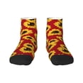 thumbnail image 1 of Goofa Sunflowers On Red Pattern Non Slip Socks with Grips for Elderly, Crew Socks Yoga Hospital Socks Cushioned Sole Gripper Socks for Men Women, 1 of 5