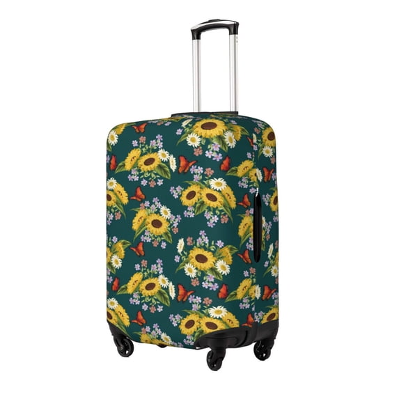 Goofa Sunflowers Pattern Luggage Covers For Suitcase,Suitcase Cover Protector Fit 18-32 Inch Luggage-X-Large