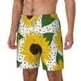 thumbnail image 1 of Goofa Sunflowers Printed Men's Swim Trunks Board Shorts Quick Dry Mens Swimming Trunks with Compression Liner,Breathable Fit Hawaii Beach Shorts-Large, 1 of 9