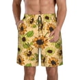 thumbnail image 1 of Goofa Sunflowers Printed Mens Swim Trunks Summer Quick Dry Short Beach Swimwear Bathing Suits-Large, 1 of 9