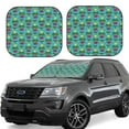 thumbnail image 1 of Goofa Sunmmer Cat Pattern 2 Piece Car Windshield Sun Shade Foldable | Front Windshield Shade for Sun, Heat and UV Rays | Sunshade for Car Front Window-Large, 1 of 7