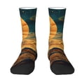 thumbnail image 1 of Goofa Sunset Desert Journey Printed Men's Crew Socks, Soft Durable Breathable Moisture-Wicking with Odor Control Cotton socks, 1 of 9