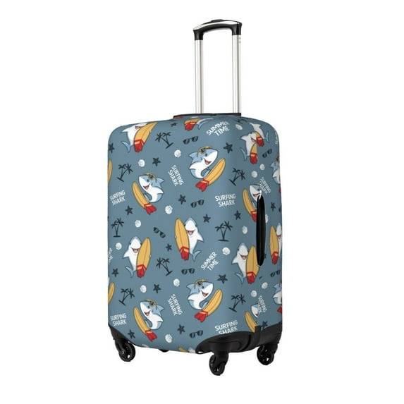 Goofa Surf Shark Pattern Luggage Covers For Suitcase,Suitcase Cover Protector Fit 18-32 Inch Luggage-Small