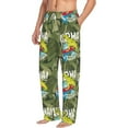thumbnail image 1 of Goofa Surfing Dinosaur Printed Soft Pajama Pants for Men, Wide Leg Comfy Casual Lounge Yoga Pants-Large, 1 of 9