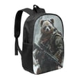 thumbnail image 1 of Goofa Surreal Panda Warrior Pattern 17in Student Backpack - School, Travel, Work Bookbag -Laptop Backpack,Water Resistant College School Computer Bag, 1 of 6