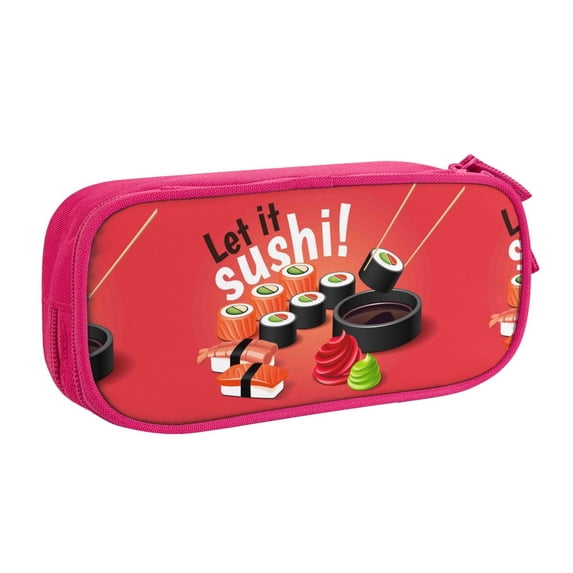 Goofa Sushi Pattern Big Capacity Pencil Pen Case Office College Large Storage High Capacity Bag Pouch Holder Box Organizer