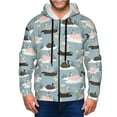 thumbnail image 1 of Goofa Swan Princess On Lake Pattern Mens Full-zip Hoodie, Zip-up Pullover Hooded Sweatshirt, Kangaroo Pocket Hoodie Ideal for Daily Wear, Travel, and Home-Small, 1 of 5