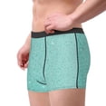 thumbnail image 1 of Goofa Teal Turquoise Glitter Printed Men's Boxer Briefs Underwear, Moisture-Wicking Underwear, Trunk,Soft and Breathable Cotton Underwear-Small, 1 of 9