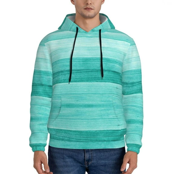Goofa Teal Turquoise for Men's Hooded Sweatshirt - Lightweight Pullover Hoodie with Kangaroo Pocket, Perfect for Everyday Wear-X-Large