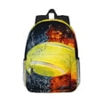 thumbnail image 1 of Goofa Tennis Ball In Fire And Water Pattern Lightweight Student Backpack for School, Water-Resistant, Adjustable Straps, Fits 15" Laptop, Multiple Pockets for Books, Accessories, 1 of 6