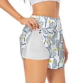 thumbnail image 1 of Goofa Tennis Rackets And Balls Printed Women 2 in 1 Running Shorts,Quick Dry Athletic Workout Shorts,High Waisted Athletic Shorts with Liner Pockets-X-Large, 1 of 9