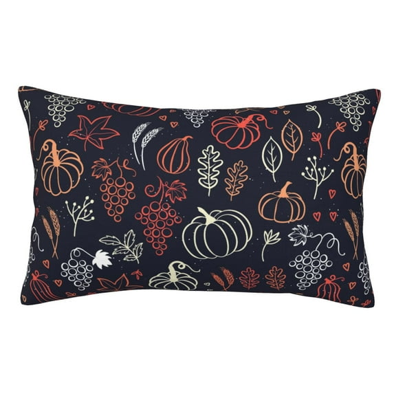 Goofa Thanksgiving Print Plush Throw Pillow Case, Soft Velvet with Hidden Zipper, Decorative Cushion Cover for Sofa, Bed, Car, and Home Décor-16"x24"