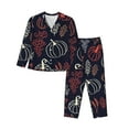 thumbnail image 1 of Goofa Thanksgiving Printed Women’s 2 Piece Pajama Set Super,Pajamas Women's Long Sleeve Sleepwear Soft Button Down Loungewear Pjs Lounge Set Nightwear-Small, 1 of 9