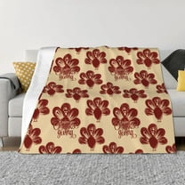 Goofa Thanksgiving Sketch Turkey Pattern Fleece Throw Blanket for Couch, Soft Checkered Flannel Blanket for Sofa, Warm Cozy Decorative Blanket Fall Decor Gift-40"x30"