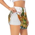 thumbnail image 1 of Goofa Thanksgiving Truck Printed Women 2 in 1 Running Shorts,Quick Dry Athletic Workout Shorts,High Waisted Athletic Shorts with Liner Pockets-Large, 1 of 9