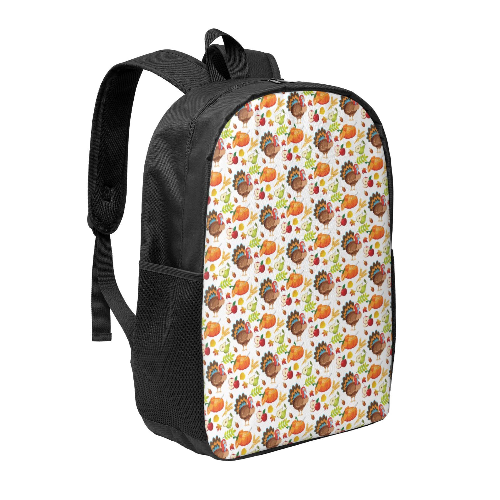 Goofa Thanksgiving Turkey Pattern 17in Student Backpack - School ...