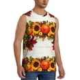 thumbnail image 1 of Goofa Thanksgiving With Autumn Printed Men's Sleeveless T-Shirt - Athletic Gym Workout Tank Top for Men - Moisture-Wicking, UPF 30+ Quick-Dry Muscle Tee-Large, 1 of 8