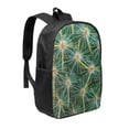 thumbnail image 1 of Goofa Thorns Of Macro Cactus Pattern 17in Student Backpack - School, Travel, Work Bookbag -Laptop Backpack,Water Resistant College School Computer Bag, 1 of 6
