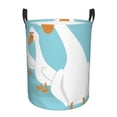 thumbnail image 1 of Goofa Three White Geese Printed Circular Hamper,Laundry Basket with Handles,Storage Baskets Foldable,Large Capacity Laundry Hamper-Small, 1 of 6