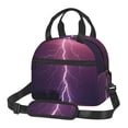 thumbnail image 1 of Goofa Thunderstorm Violet Purple Pattern Lunch Bag ,Insulated Lunch Box, Small Leakproof Cooler Food Lunch Containers Reusable High Capacity Lunch Tote Bags, 1 of 8
