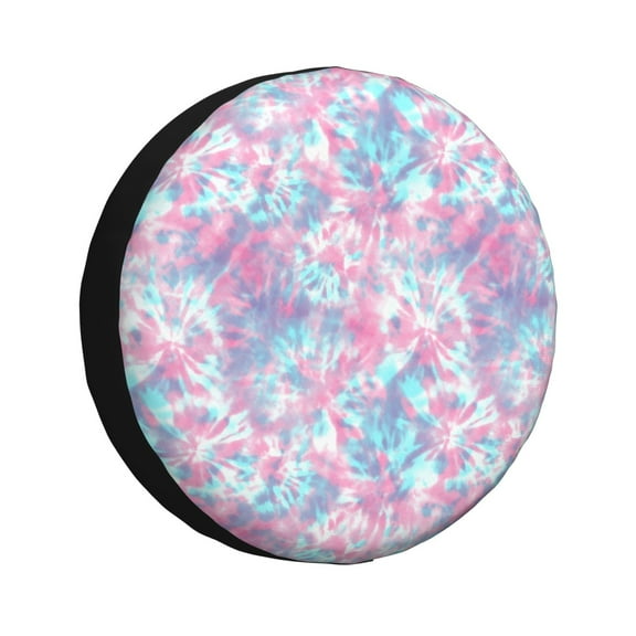 Goofa Tie Dye Pattern Universal Tire Cover for Jeep, SUV, Truck, and Trailer – Waterproof, UV-Resistant,Easy to Install, Fits 14"-17" Tires-16 inch