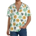 thumbnail image 1 of Goofa Tiger Leaves Printed Men's Casual Short-sleeved Shirt,Lightweight Breathable Button-down,Summer Casual men's top,Versatile Fashion shirt-XX-Large, 1 of 7