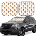 thumbnail image 1 of Goofa Tigers go in for Sports Pattern 2 Piece Car Windshield Sun Shade Foldable | Front Windshield Shade for Sun, Heat and UV Rays | Sunshade for Car Front Window-, 1 of 7