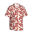 thumbnail image 1 of Goofa Tomato Hawaiian Shirt for Men, Unisex Summer Beach Casual Short Sleeve Button Down Shirts,Aloha Tropical Floral print shirt-Large, 1 of 9