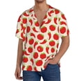 thumbnail image 1 of Goofa Tomatoes And Chili Printed Men's Casual Short-sleeved Shirt,Lightweight Breathable Button-down,Summer Casual men's top,Versatile Fashion shirt-X-Large, 1 of 7