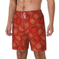 thumbnail image 1 of Goofa Tomatoes Printed Men's Swim Trunks Board Shorts Quick Dry Mens Swimming Trunks with Compression Liner,Breathable Fit Hawaii Beach Shorts-3X-Large, 1 of 9