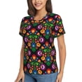 thumbnail image 1 of Goofa Traditional Floral Polish Pattern Women's Slim-Fit Short-Sleeve V-Neck T-Shirt,Classic-Fit Short-Sleeve V-Neck T-Shirt-Medium, 1 of 5