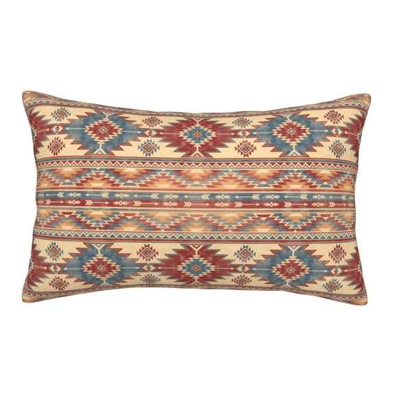Goofa Traditional Tribal Aztec Pattern Pillow Case – Plush & Soft Cushion Cover, Hypoallergenic Throw Pillow Case for Comfortable Sleep with Envelope Closure-16"x24"