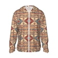 thumbnail image 1 of Goofa Traditional Tribal Aztec Printed Women's UPF 50+ Sun Protection Hoodie Jacket Lightweight Long Sleeve Sun Shirt for Women with Pocket Hiking Outdoor-Medium, 1 of 9
