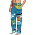 thumbnail image 1 of Goofa Transportations With Cute Animals Printed Soft Pajama Pants for Men, Wide Leg Comfy Casual Lounge Yoga Pants-XX-Large, 1 of 9