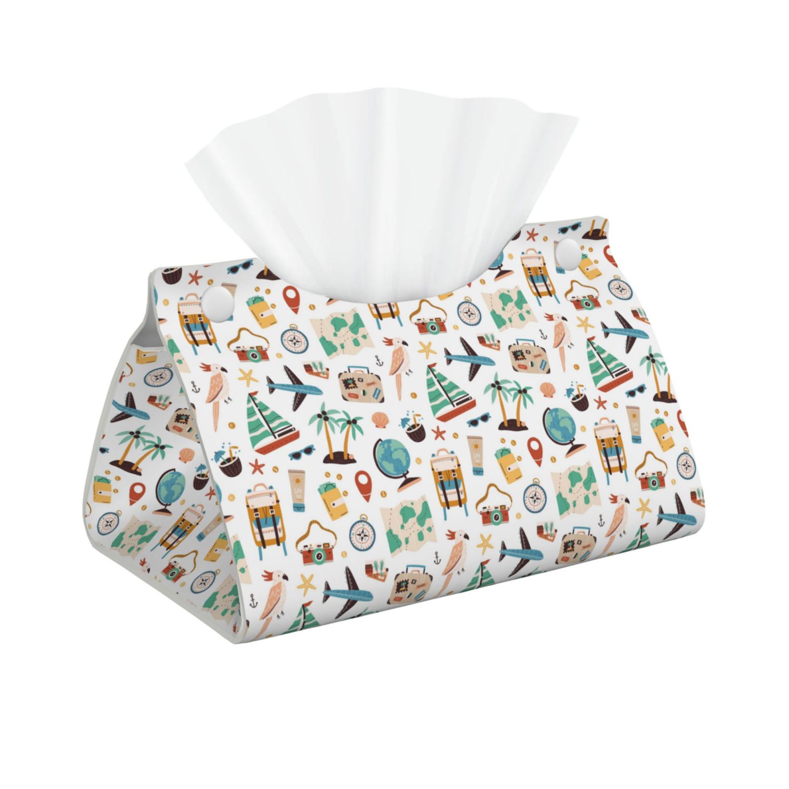 Triangular Tissue Box Goofa Travel1 Pattern Triangle Square Tissue Box Cover, Modern PVC ...